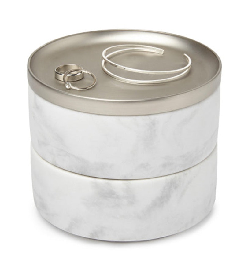 Umbra Tesora Jewellery Box White/Nickel White/Nickel