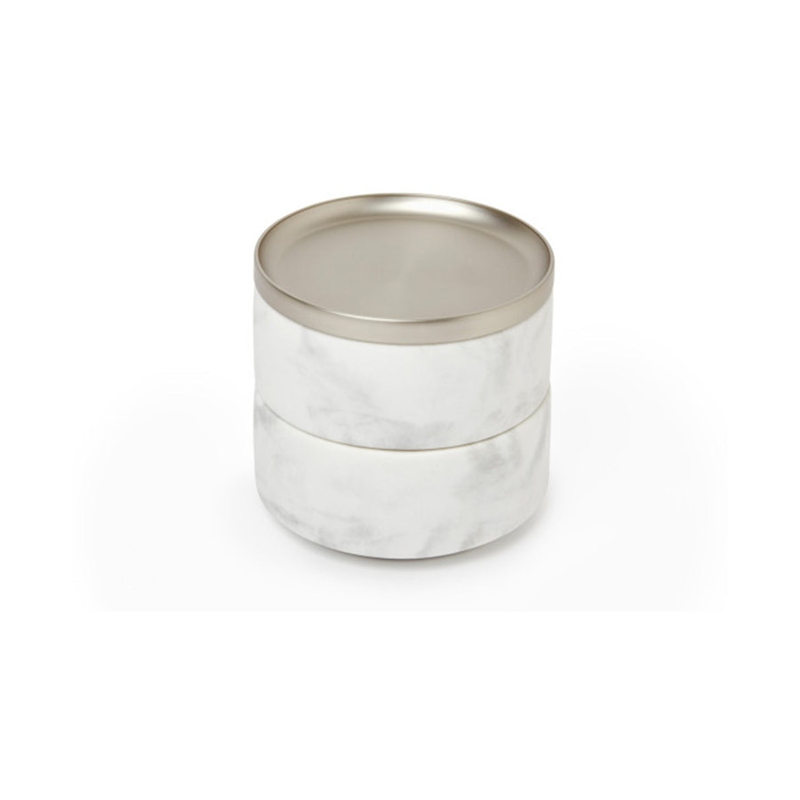 Umbra Tesora Jewellery Box White/Nickel White/Nickel