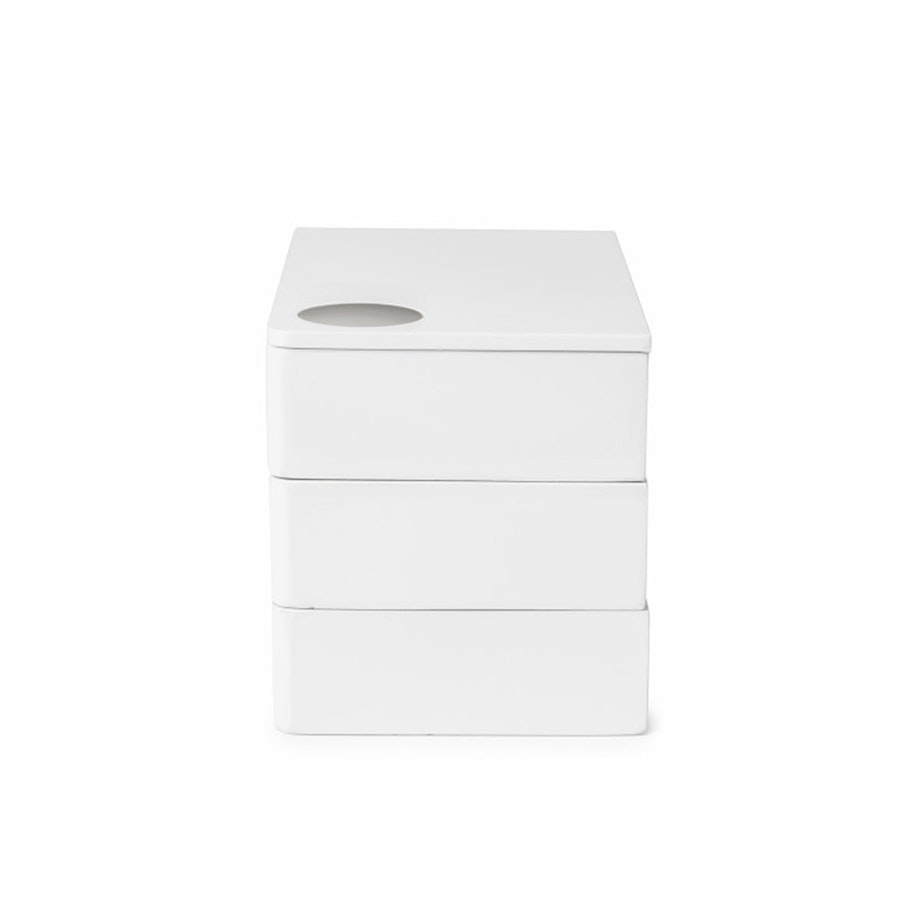 Umbra Spindle Storage Box White White