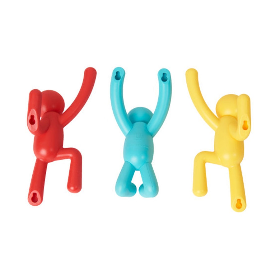 Umbra Buddy Wall Hooks (Set of 3) Multi Coloured Multi Coloured