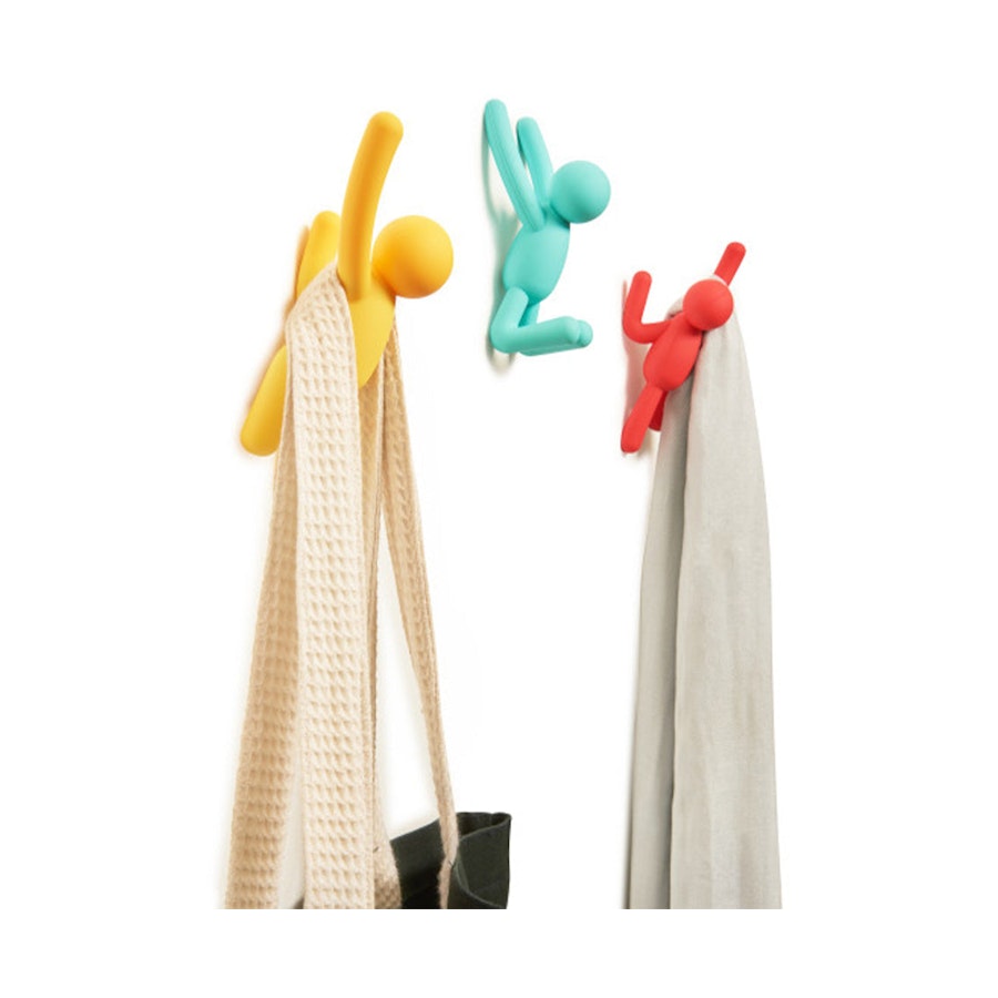 Umbra Buddy Wall Hooks (Set of 3) Multi Coloured Multi Coloured