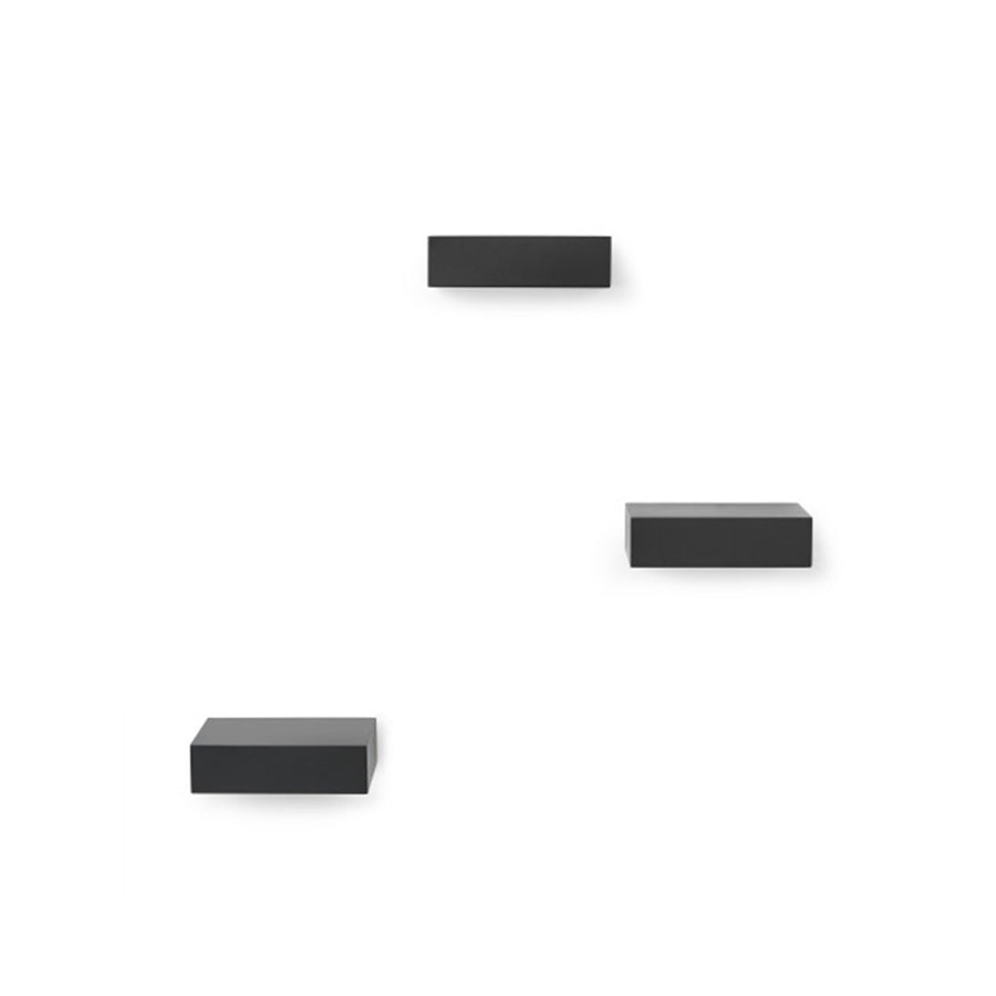 Umbra Showcase Floating Shelves - Set of 3 Black Black