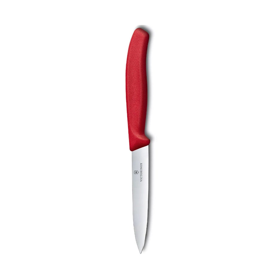 Victorinox Swiss Classic 10cm Paring Knife Straight Edge Pointed Tip Red Red