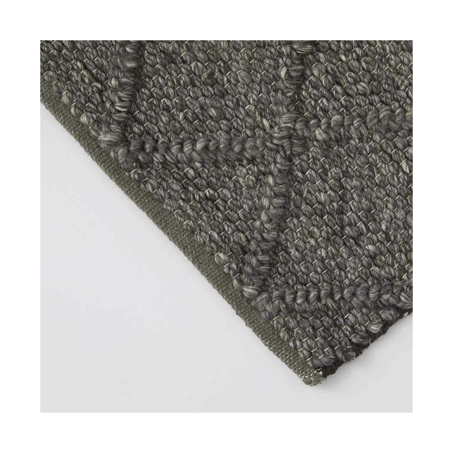 Weave Home Mitre Wool Rug (2m x 3m) Basalt Basalt
