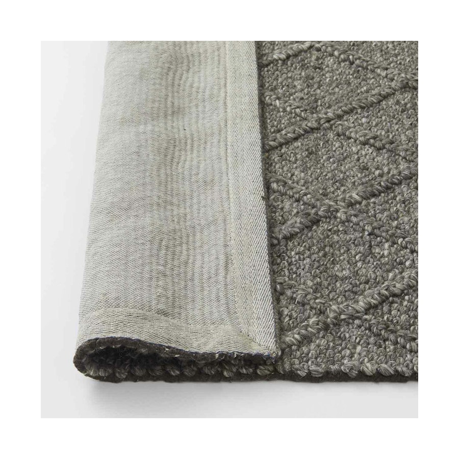 Weave Home Mitre Wool Rug (2m x 3m) Basalt Basalt