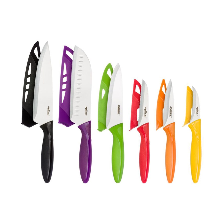 Zyliss Stainless Steel 6 Piece Knife Set Multi Coloured Multi Coloured
