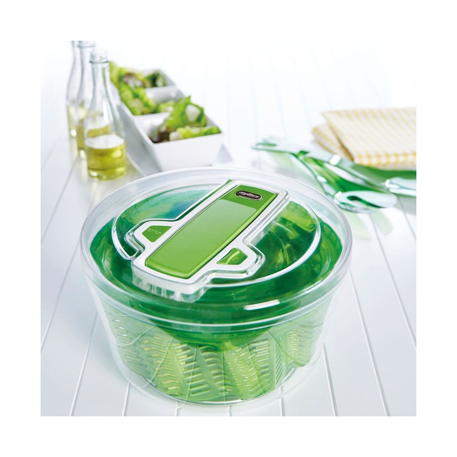 Zyliss Swift Dry Large Salad Spinner Green Green