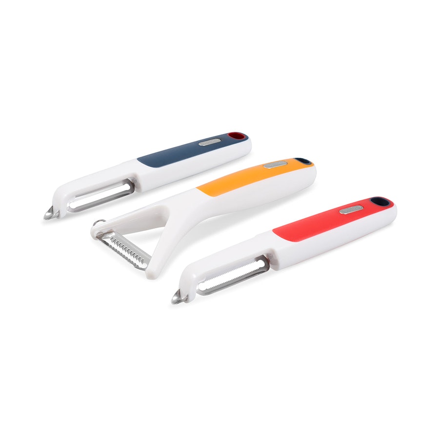 Zyliss Smooth Glide Peelers (Set of 3) Multi Coloured Multi Coloured