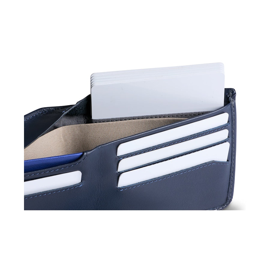 Bellroy RFID Hide & Seek HI Leather Wallet Navy Navy