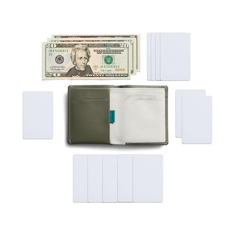 Bellroy RFID Note Sleeve Leather Wallet Willow Willow