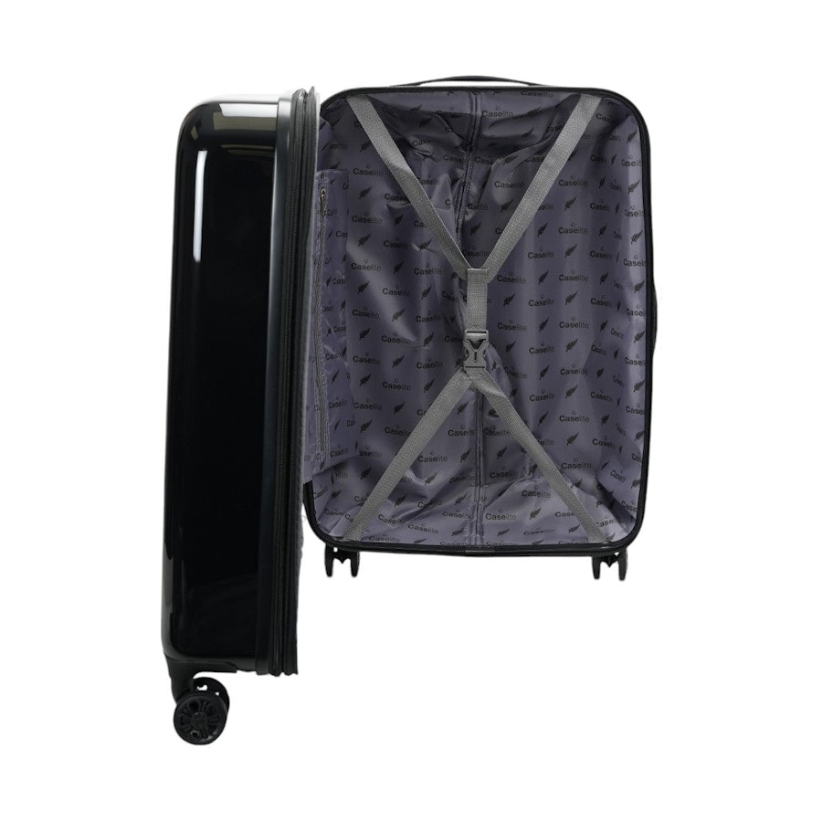 Caselite NZ Kiwi 56cm & 67cm Hardside Luggage Set Black Black