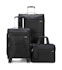 Caselite Ultra 55cm & 80cm Softside Luggage Set with Laptop Bag Black