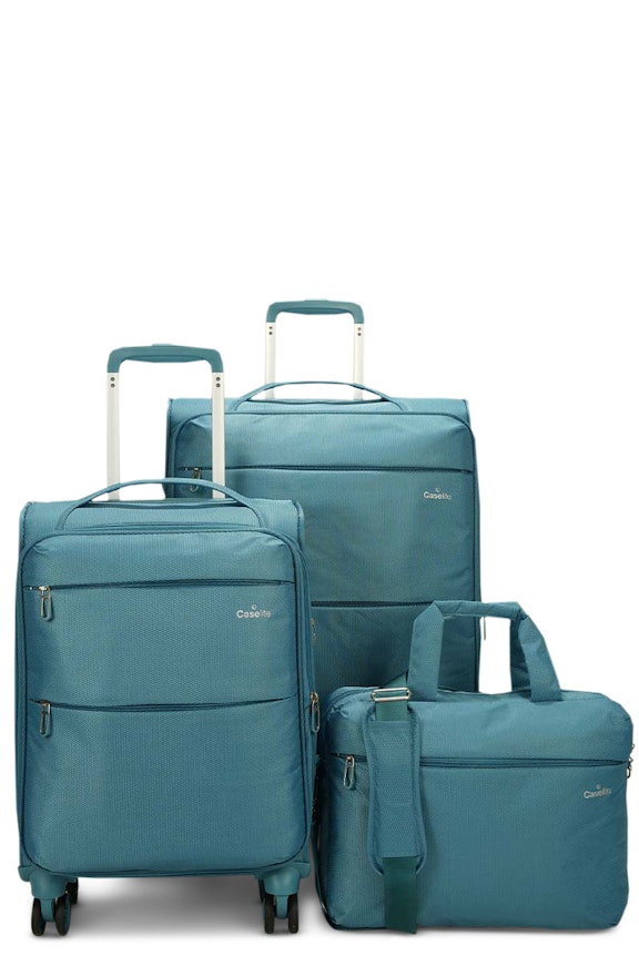 Caselite Ultra 55cm & 69cm Softside Luggage Set with Laptop Bag Teal