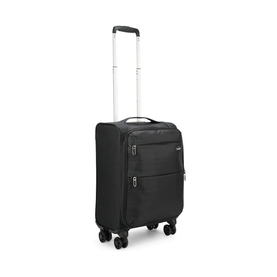 Caselite Ultra 55cm Softside Carry-On Suitcase Black Black