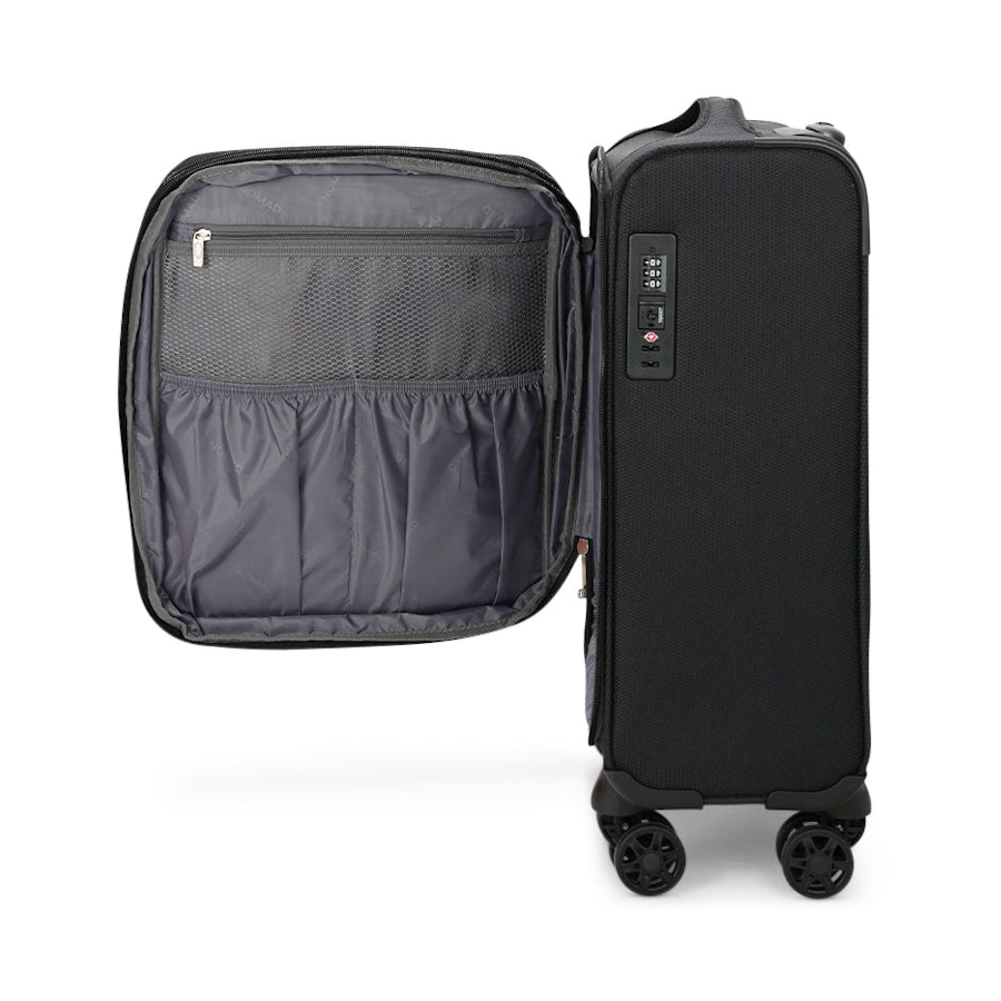Caselite Ultra 55cm Softside Carry-On Suitcase Black Black