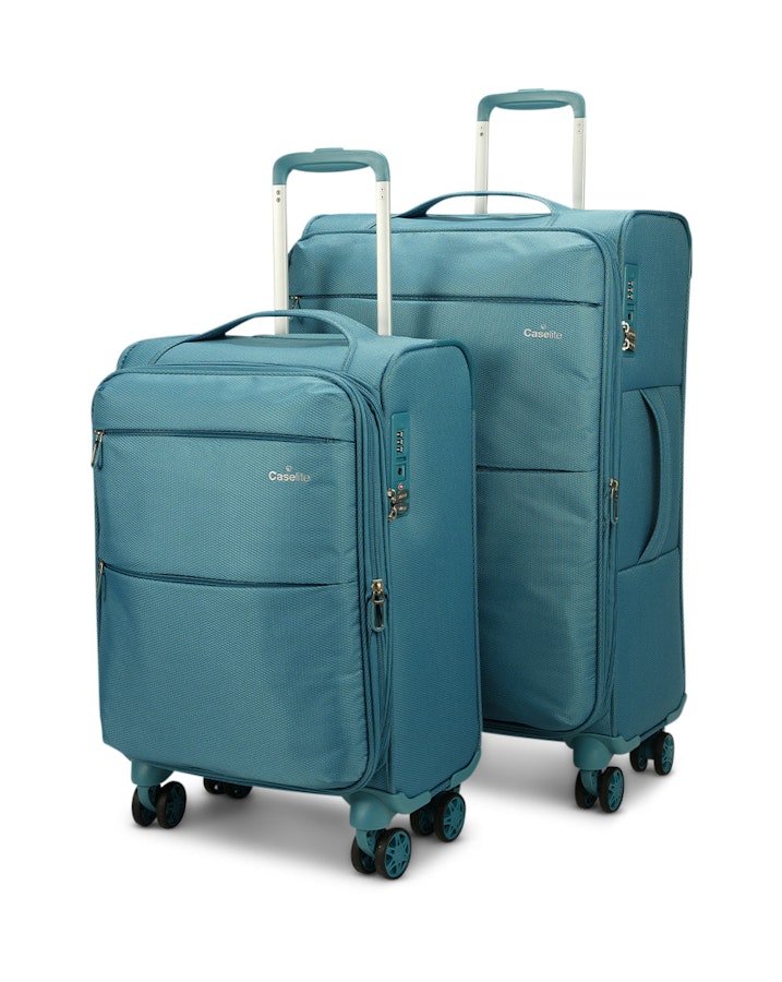 Caselite Ultra 55cm & 69cm Softside Luggage Set Teal Teal