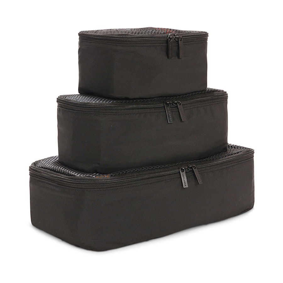 Explorer Rectangular Packing Cubes 3 Pack Black Black