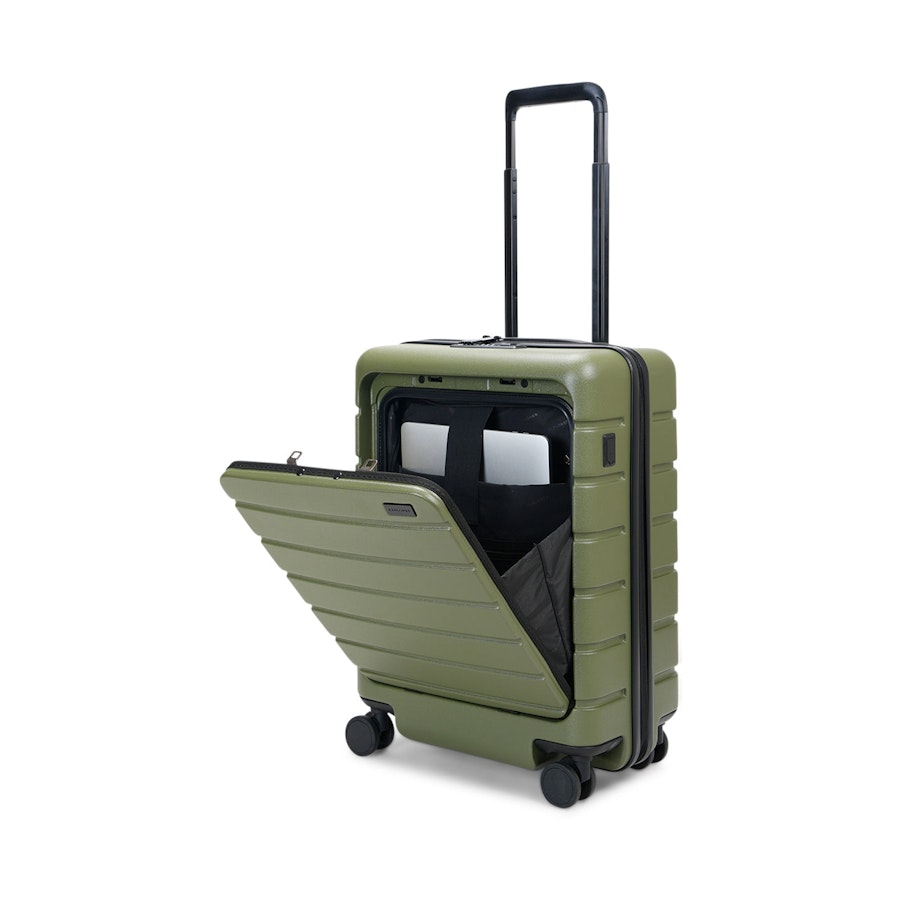 Explorer Arlo Pro 52cm Front Access & 75cm Hardside Luggage Set Evergreen Evergreen