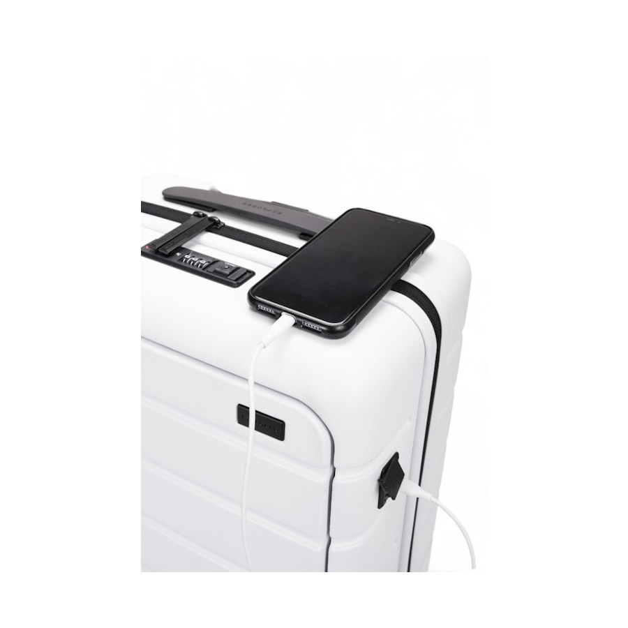 Explorer Arlo Pro 52cm Front Access Hardside Carry-On Suitcase White White