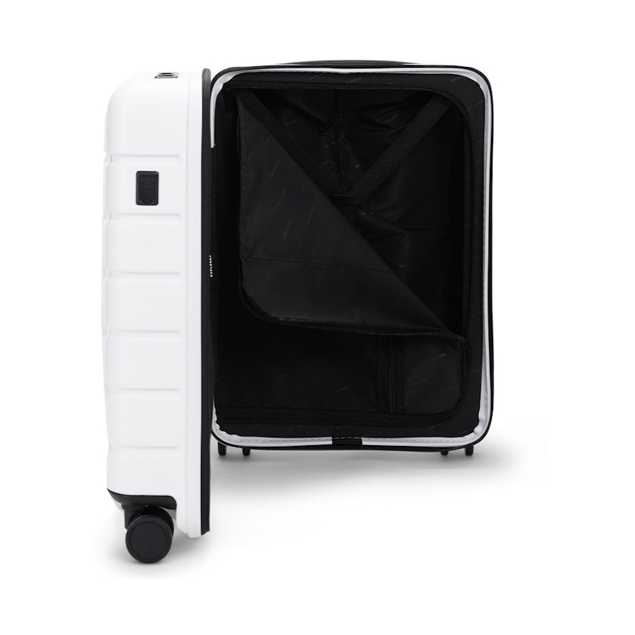 Explorer Arlo Pro 52cm Front Access Hardside Carry-On Suitcase White White