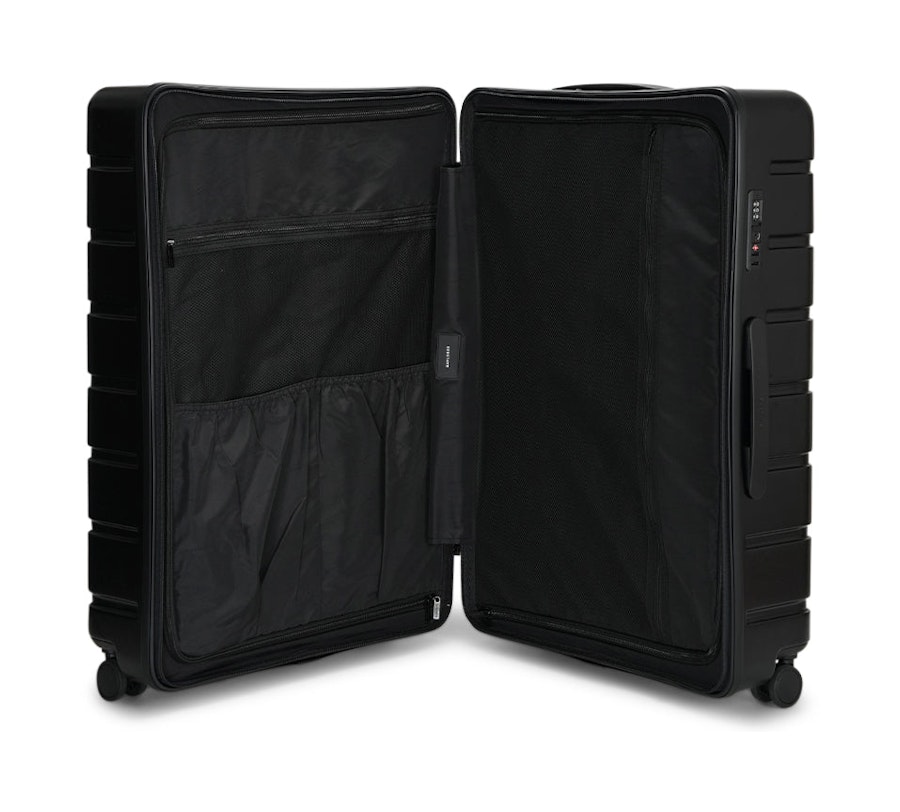 Explorer Arlo Pro 52cm & 75cm Hardside Luggage Set Black Black
