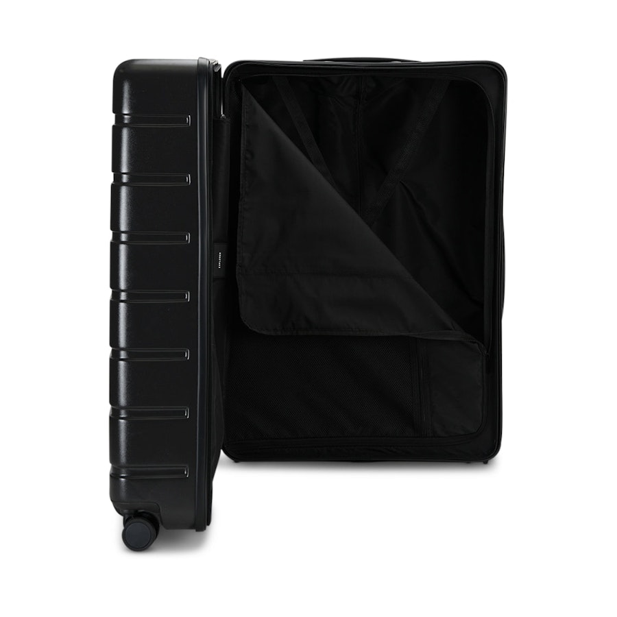 Explorer Arlo Pro 75cm Hardside Checked Suitcase Black Black