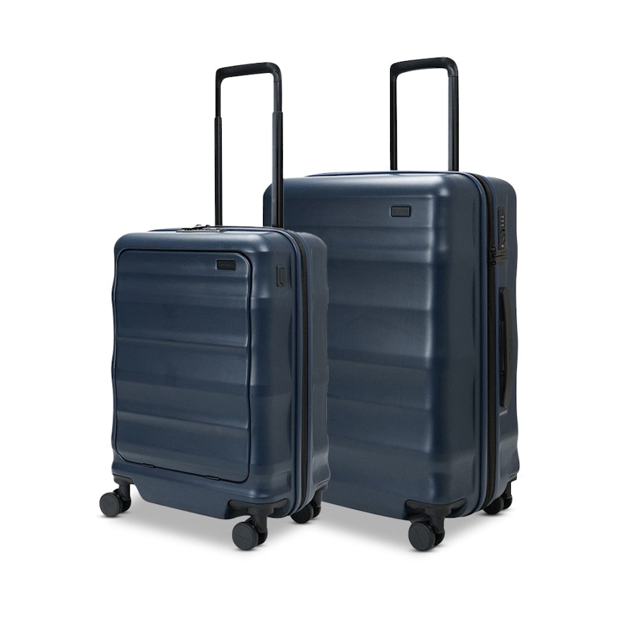 Explorer Luna-Air 55cm Front Access & 63cm Hardside Luggage Set Navy Navy
