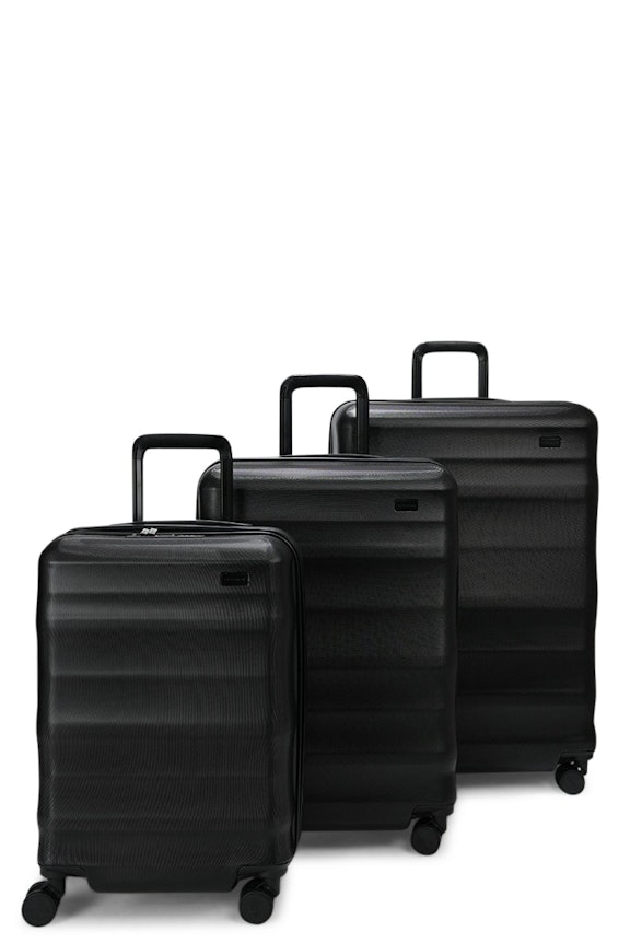 Explorer Luna-Air 55cm, 63cm & 74cm Hardside Luggage Set Black