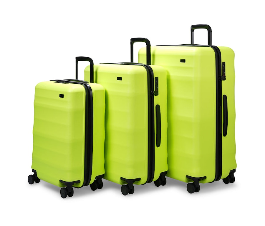Explorer Luna-Air 55cm, 63cm & 74cm Hardside Luggage Set Neon Lime Neon Lime