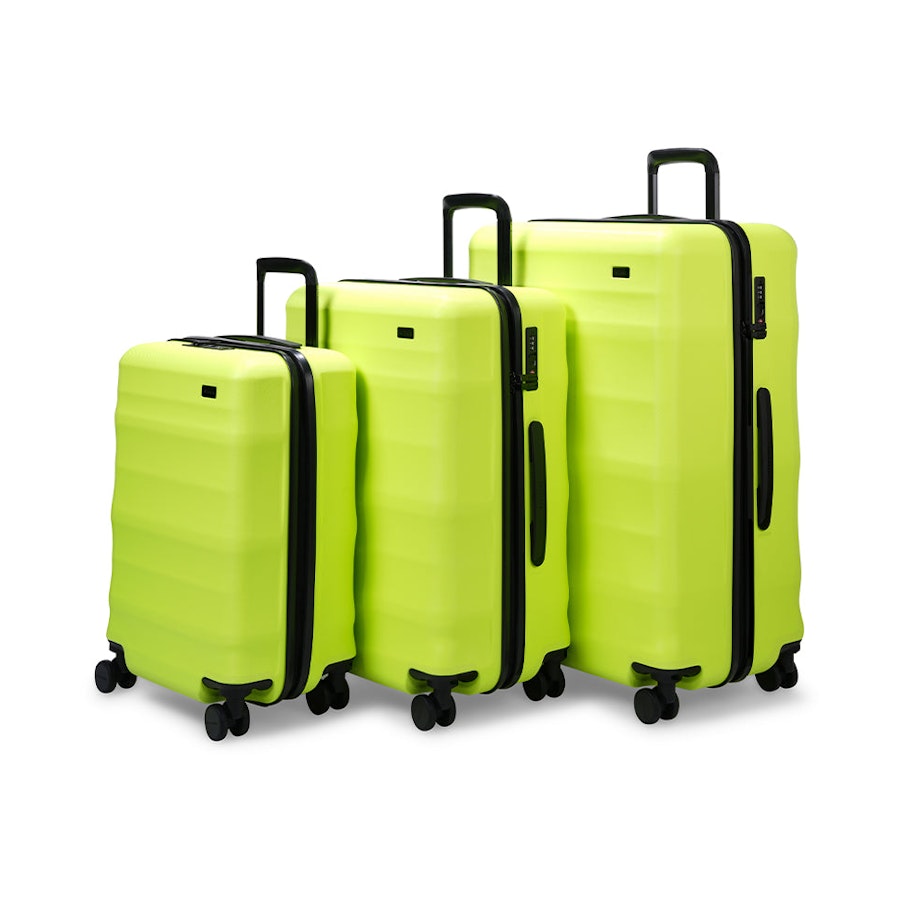 Explorer Luna-Air 55cm, 63cm & 74cm Hardside Luggage Set Neon Lime Neon Lime