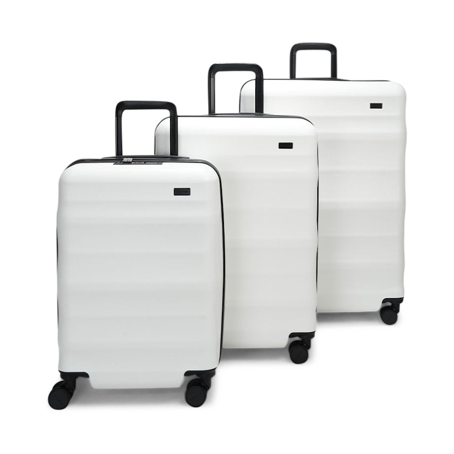 Explorer Luna-Air 55cm, 63cm & 74cm Hardside Luggage Set White White