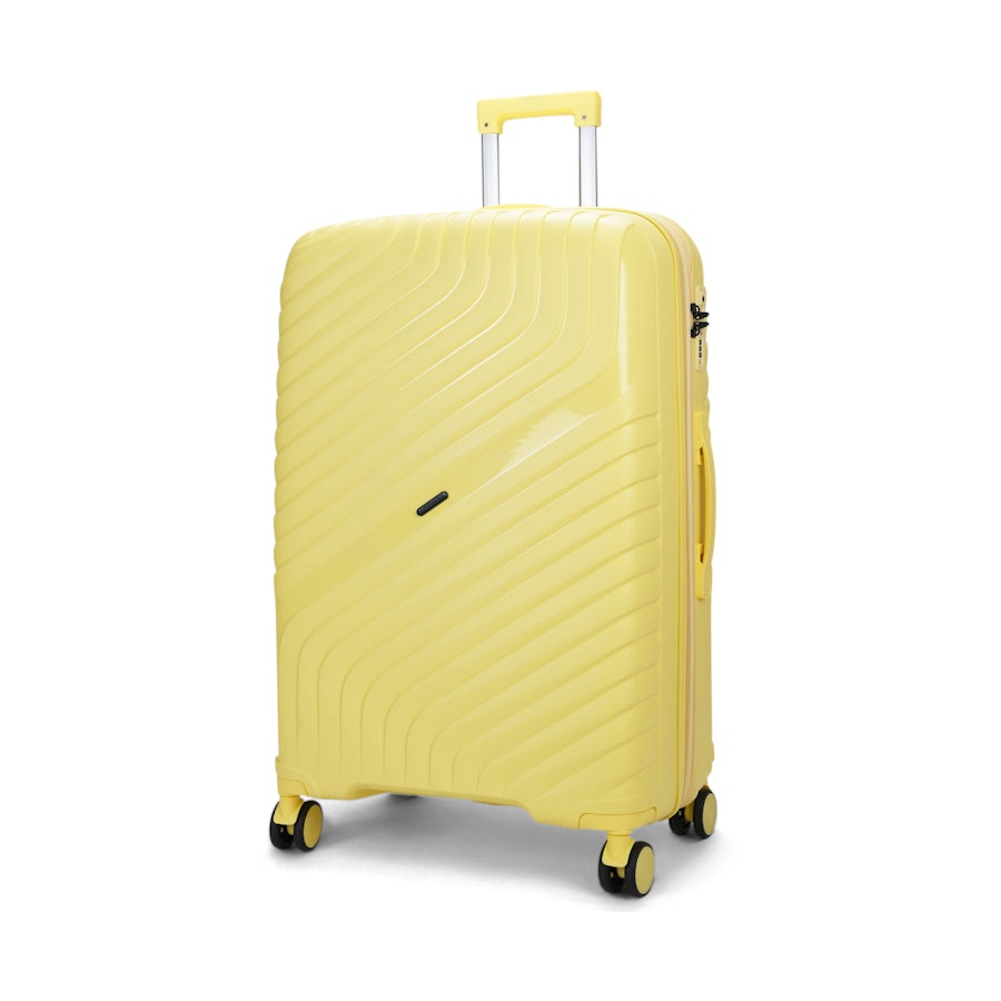 Nomad Journey 75cm Hardside Checked Suitcase Yellow Yellow