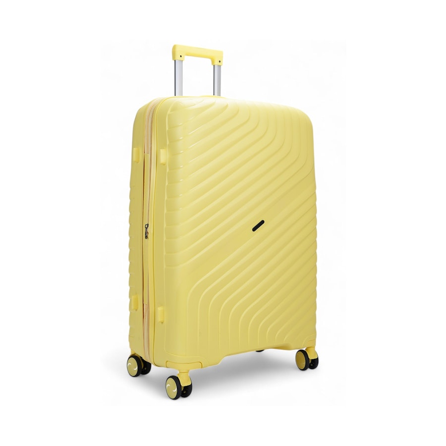 Nomad Journey 75cm Hardside Checked Suitcase Yellow Yellow