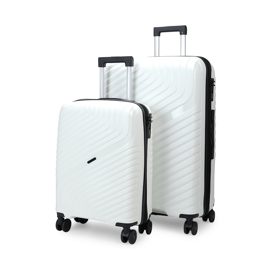 Nomad Journey 56cm & 75cm Hardside Luggage Set White White