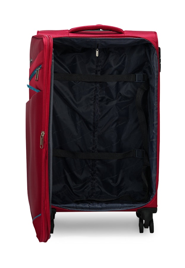 Pierre Cardin Caspienne 68cm Softside Checked Suitcase Red Red