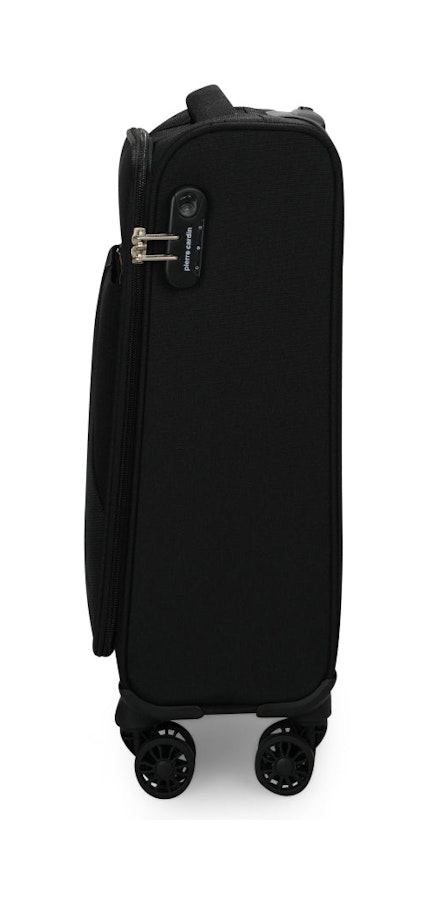Pierre Cardin Costa 55cm Softside Carry-On Suitcase Black Black