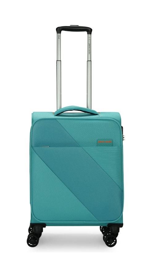 Pierre Cardin Costa 55cm Softside Carry-On Suitcase Turquoise Turquoise