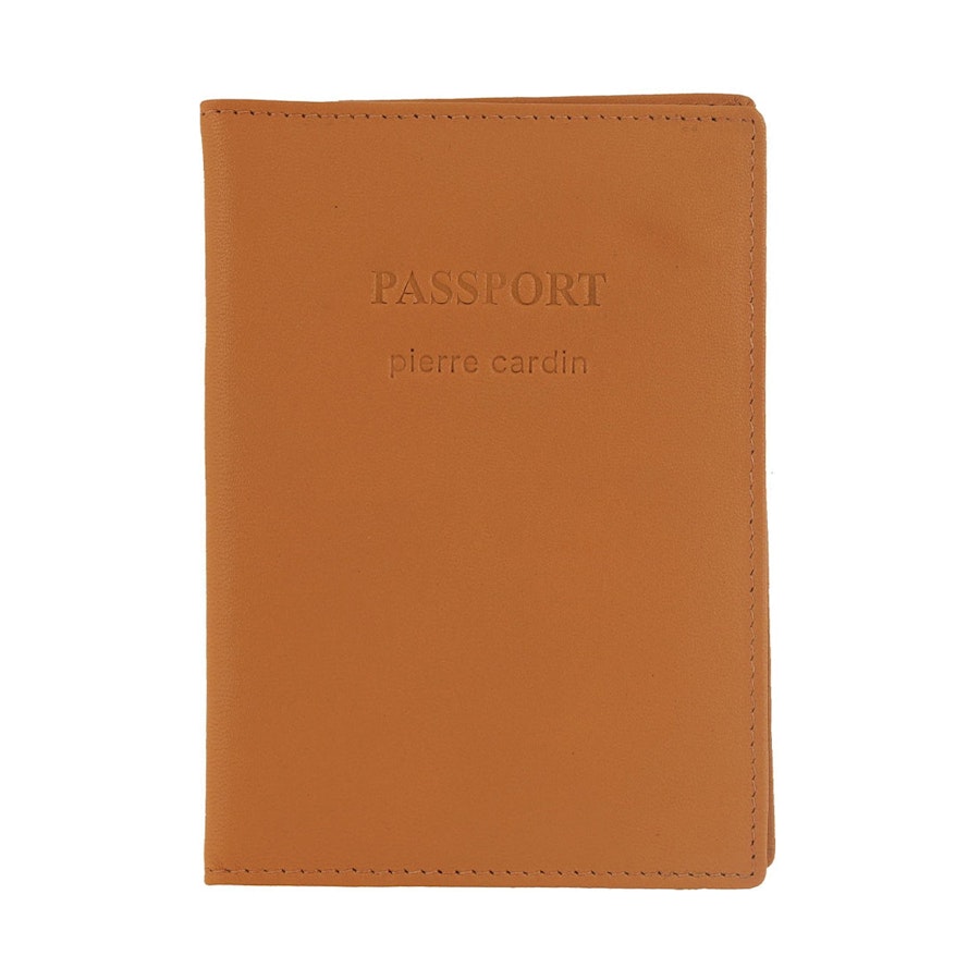 Pierre Cardin Orla Leather Passport Wallet Cover Apricot Apricot