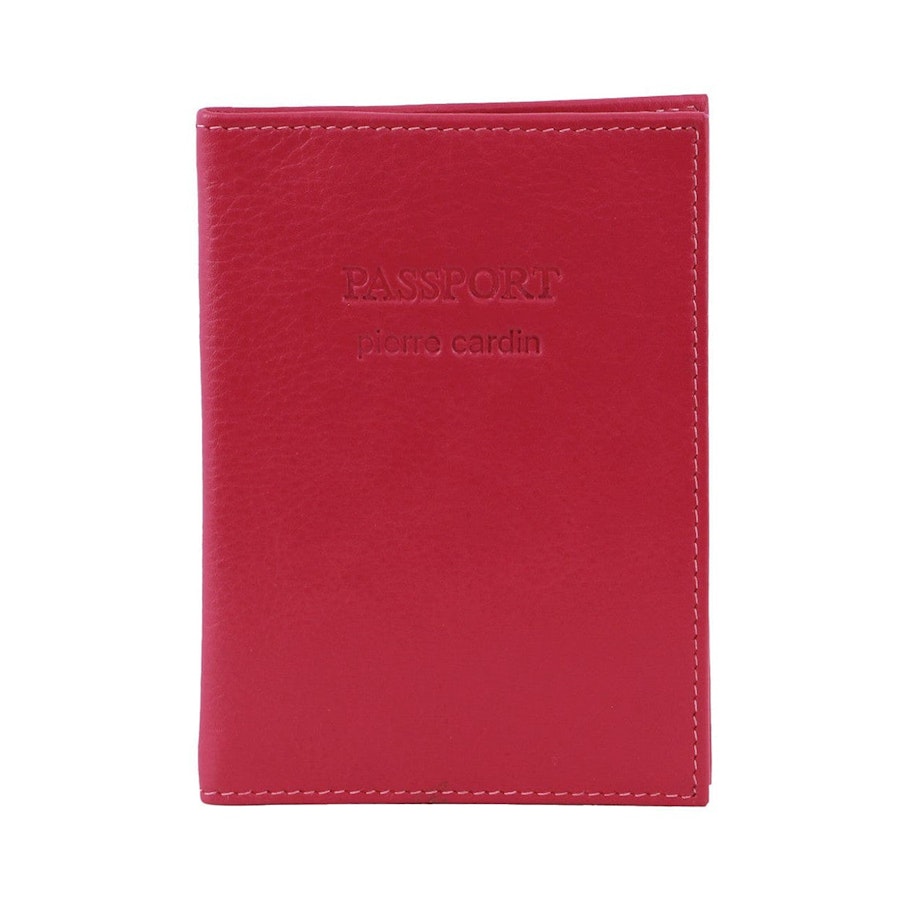 Pierre Cardin Orla Leather Passport Wallet Cover Fuchsia Fuchsia