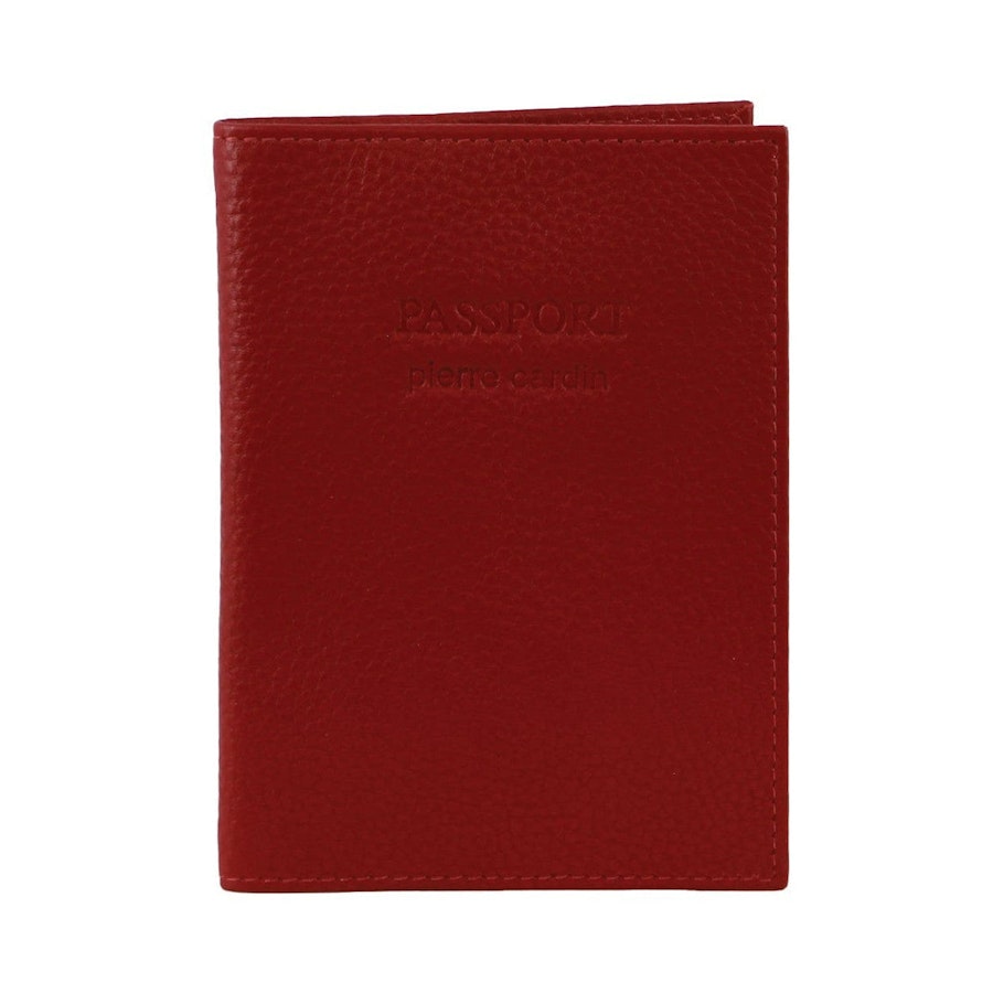 Pierre Cardin Orla Leather Passport Wallet Cover Red Red