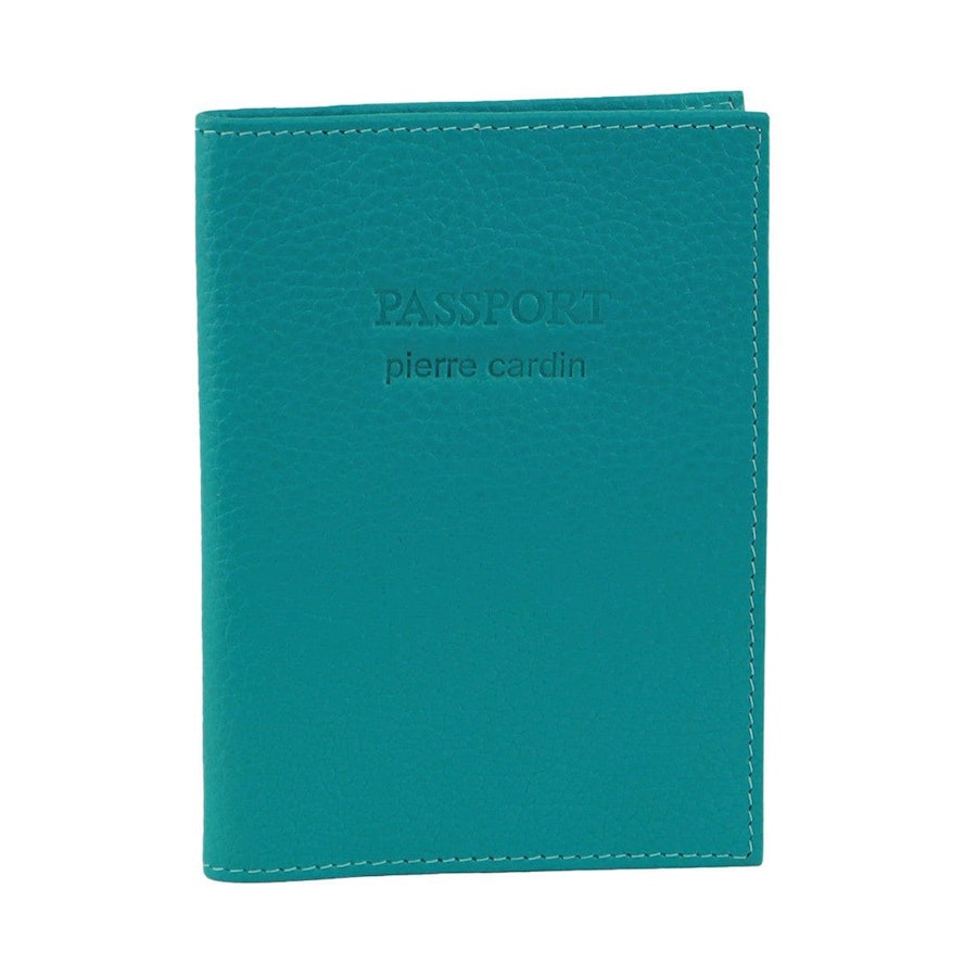 Pierre Cardin Orla Leather Passport Wallet Cover Turquoise Turquoise