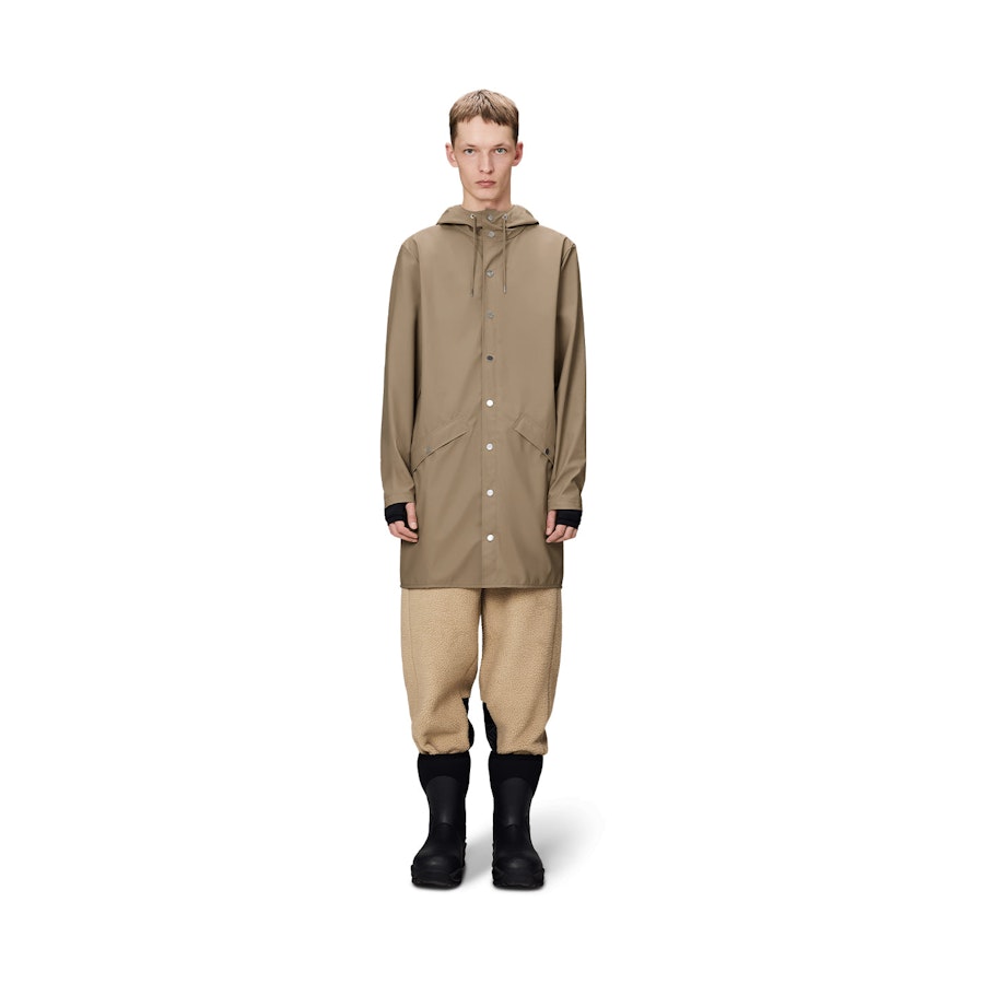 Rains Long Jacket Beige S