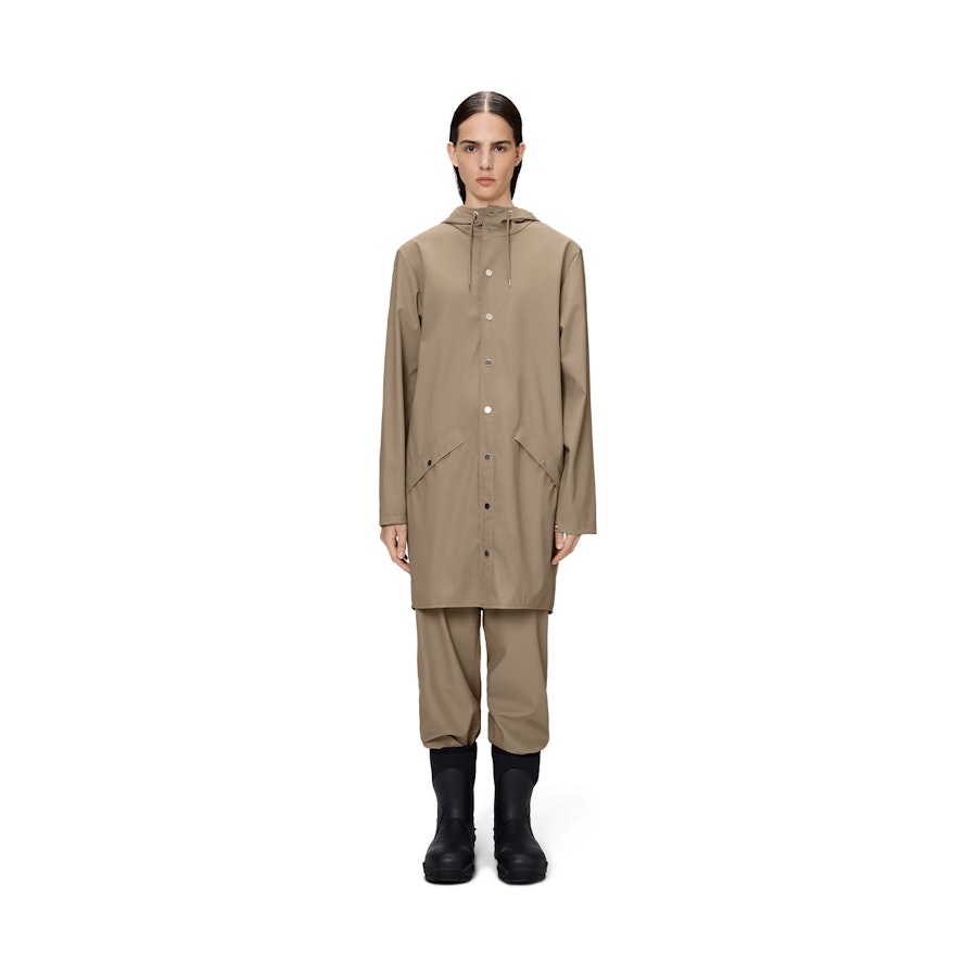 Rains Long Jacket Beige S