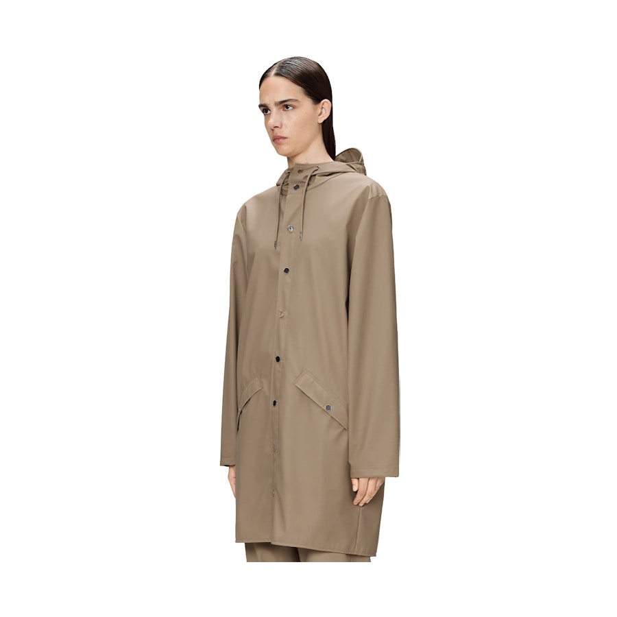 Rains Long Jacket Beige XS