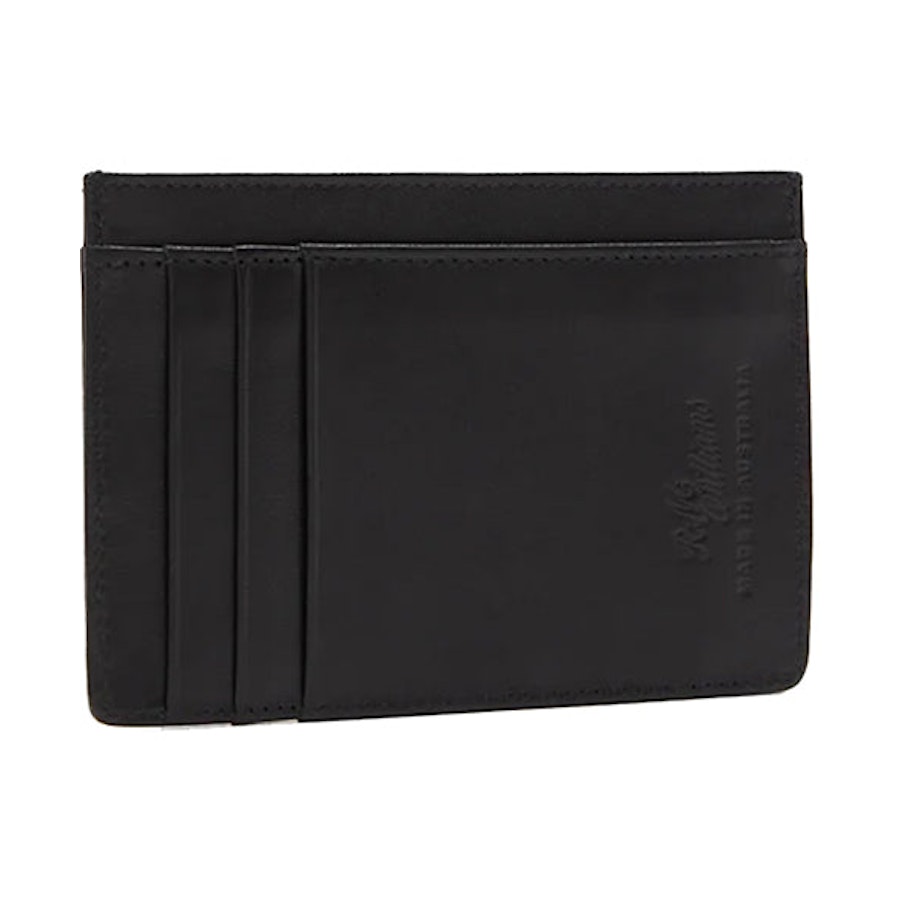 RM Williams Singleton Vertical Card Holder Wallet Black Black