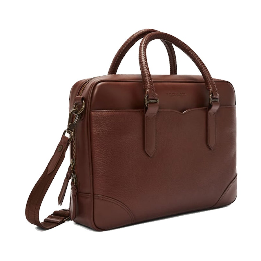 RM Williams Signature Briefcase Whiskey Whiskey