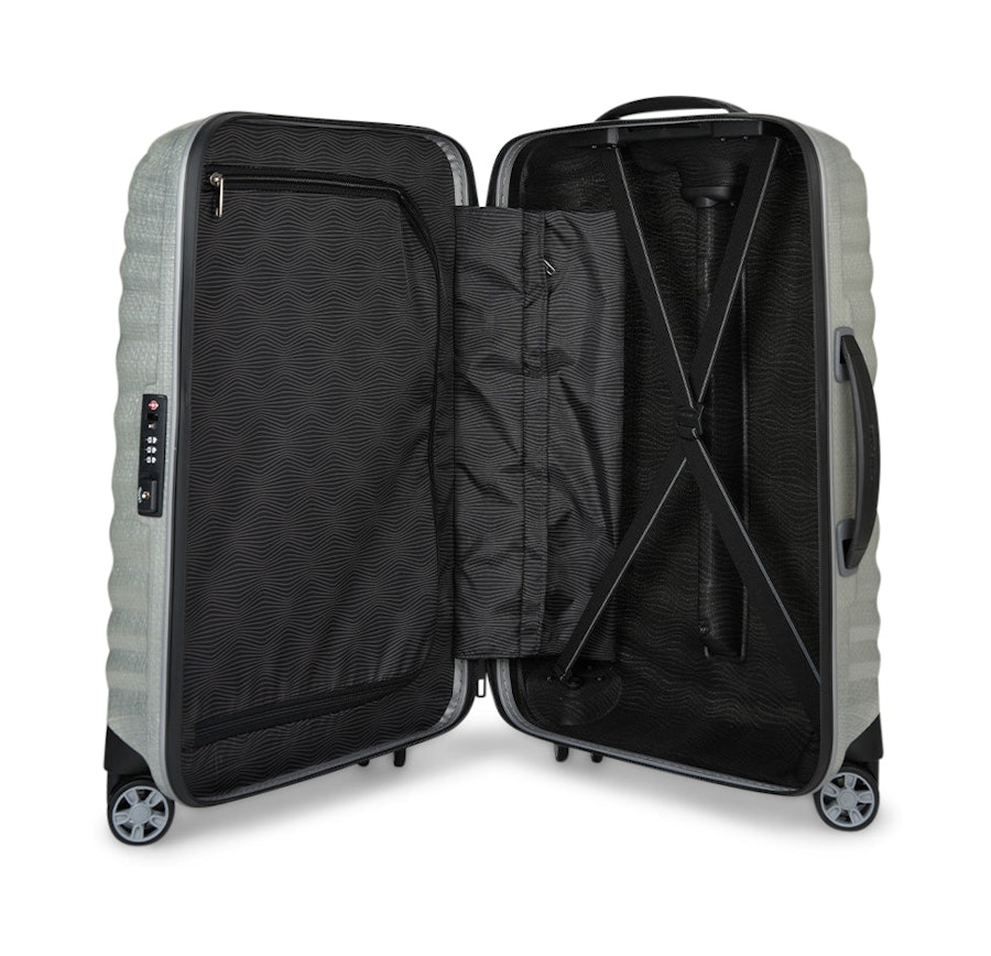 Samsonite Lite-Shock Sport 55cm CURV Carry-On Suitcase Silver Silver