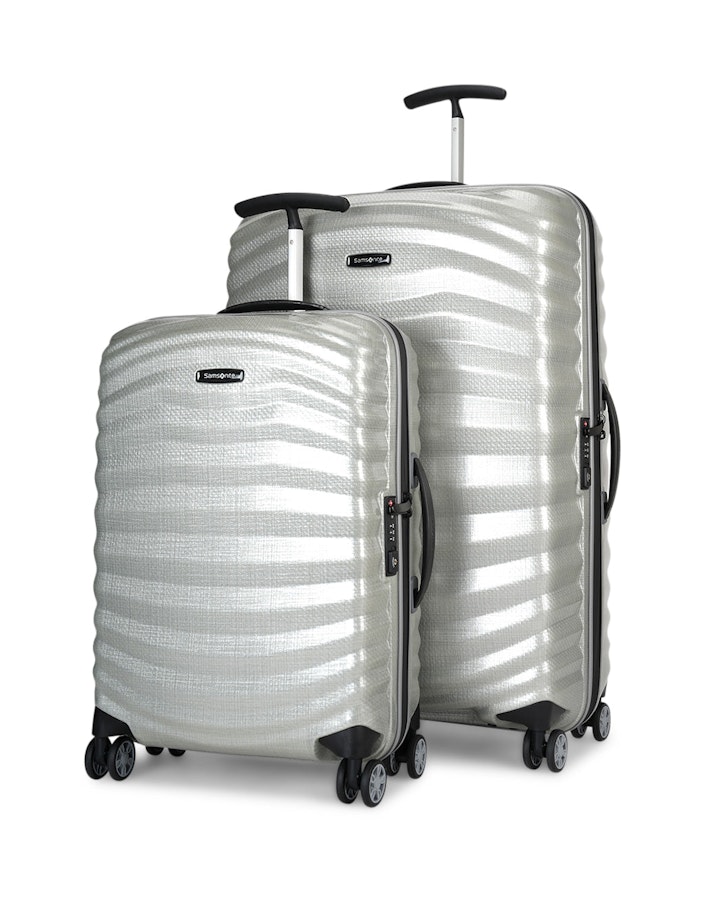 Samsonite Lite-Shock Sport 55cm & 75cm CURV Luggage Set Silver Silver