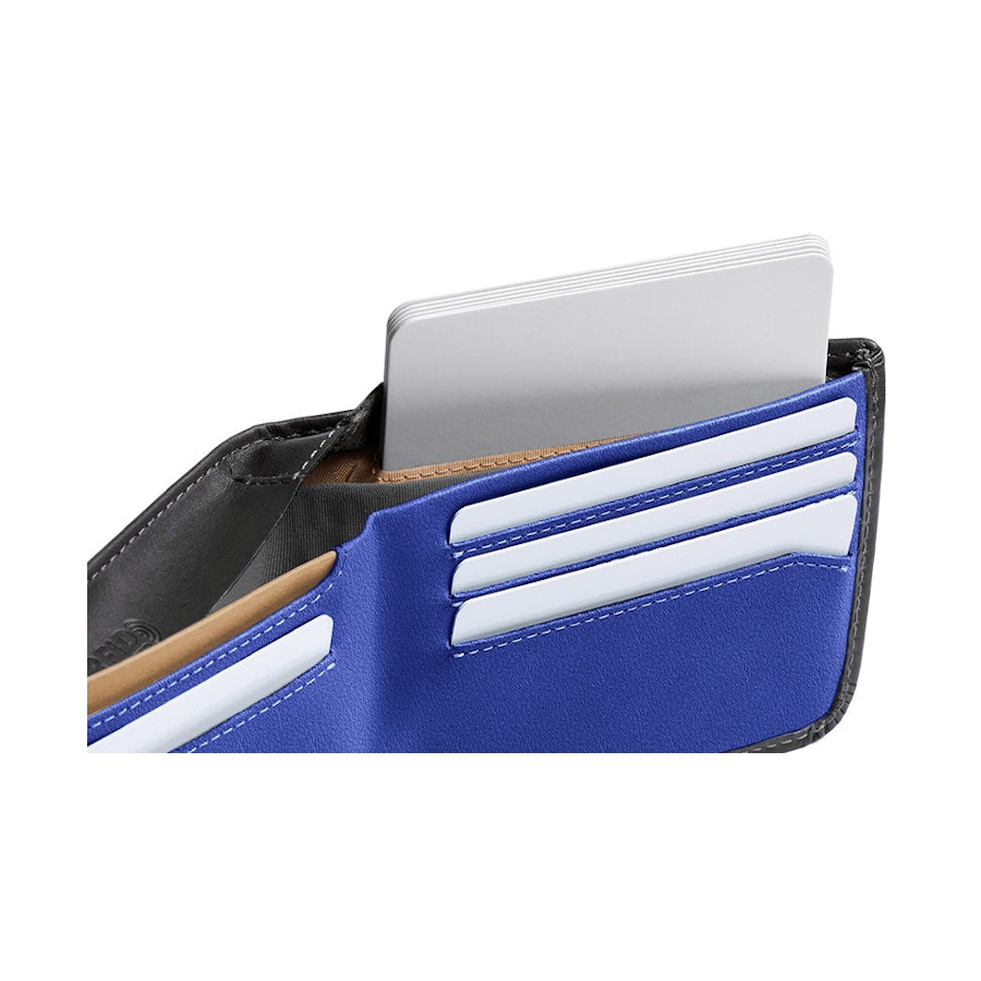 Bellroy RFID Hide & Seek LO Leather Wallet Charcoal Cobalt Charcoal Cobalt