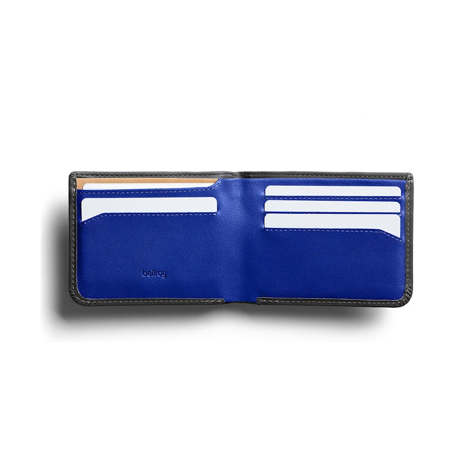 Bellroy RFID Hide & Seek LO Leather Wallet Charcoal Cobalt Charcoal Cobalt